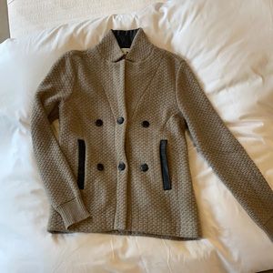 Rani Arabella cashmere leather sweater coat M (runs small)